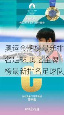 奥运金牌榜最新排名足球,奥运金牌榜最新排名足球队