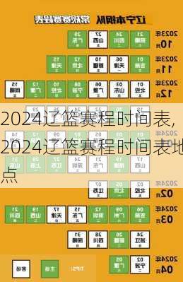 2024辽篮赛程时间表,2024辽篮赛程时间表地点