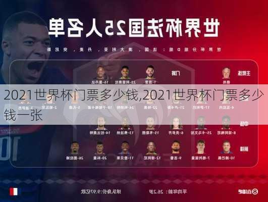 2021世界杯门票多少钱,2021世界杯门票多少钱一张