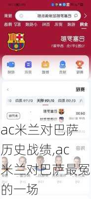 ac米兰对巴萨历史战绩,ac米兰对巴萨最冤的一场