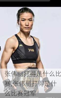 张伟丽打得是什么比赛,张伟丽打得是什么比赛冠军