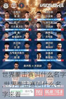 世界拳击赛叫什么名字,世界拳击赛叫什么名字来着