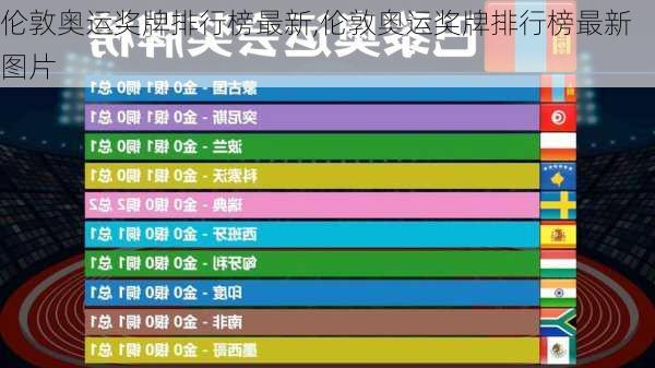伦敦奥运奖牌排行榜最新,伦敦奥运奖牌排行榜最新图片