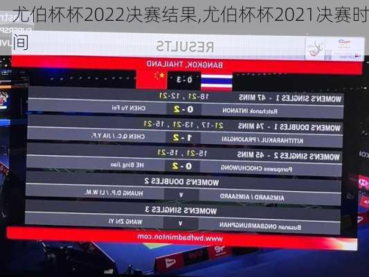 尤伯杯杯2022决赛结果,尤伯杯杯2021决赛时间