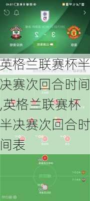 英格兰联赛杯半决赛次回合时间,英格兰联赛杯半决赛次回合时间表