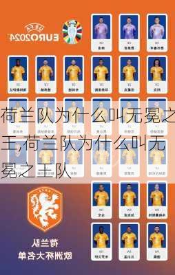 荷兰队为什么叫无冕之王,荷兰队为什么叫无冕之王队