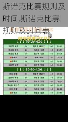 斯诺克比赛规则及时间,斯诺克比赛规则及时间表