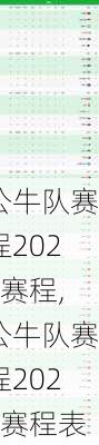 公牛队赛程2022赛程,公牛队赛程2022赛程表