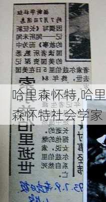 哈里森怀特,哈里森怀特社会学家
