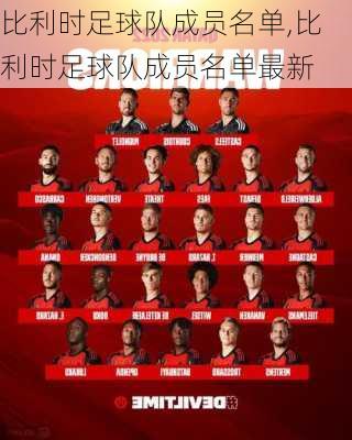 比利时足球队成员名单,比利时足球队成员名单最新