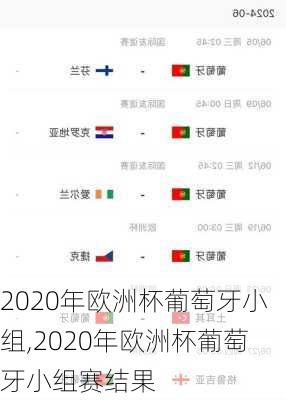 2020年欧洲杯葡萄牙小组,2020年欧洲杯葡萄牙小组赛结果