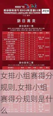 女排小组赛得分规则,女排小组赛得分规则是什么