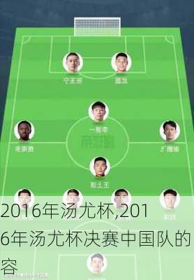 2016年汤尤杯,2016年汤尤杯决赛中国队的阵容