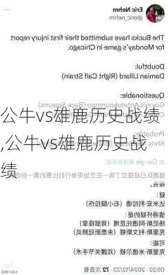 公牛vs雄鹿历史战绩,公牛vs雄鹿历史战绩