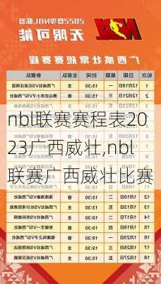 nbl联赛赛程表2023广西威壮,nbl联赛广西威壮比赛
