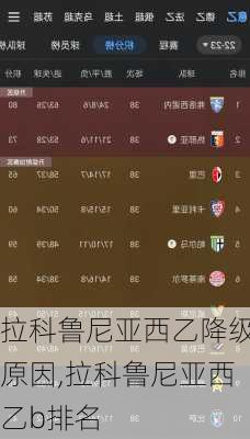 拉科鲁尼亚西乙降级原因,拉科鲁尼亚西乙b排名