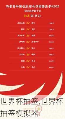 世界杯抽签,世界杯抽签模拟器
