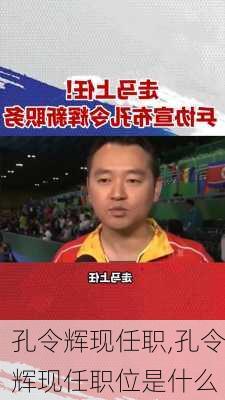 孔令辉现任职,孔令辉现任职位是什么