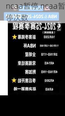 ncaa暂停,ncaa暂停次数