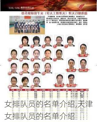 女排队员的名单介绍,天津女排队员的名单介绍