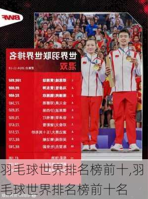 羽毛球世界排名榜前十,羽毛球世界排名榜前十名
