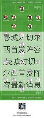 曼城对切尔西首发阵容,曼城对切尔西首发阵容最新消息