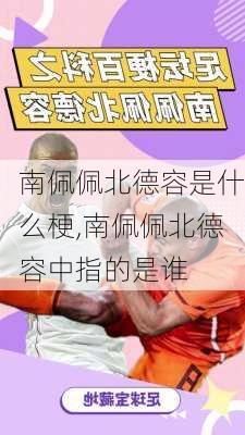 南佩佩北德容是什么梗,南佩佩北德容中指的是谁