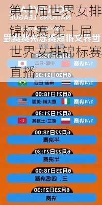 第十届世界女排锦标赛,第十届世界女排锦标赛直播