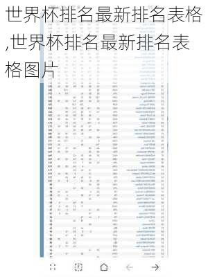 世界杯排名最新排名表格,世界杯排名最新排名表格图片