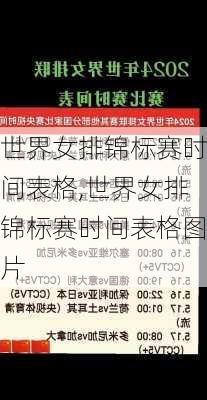 世界女排锦标赛时间表格,世界女排锦标赛时间表格图片