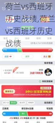 荷兰vs西班牙历史战绩,荷兰vs西班牙历史战绩