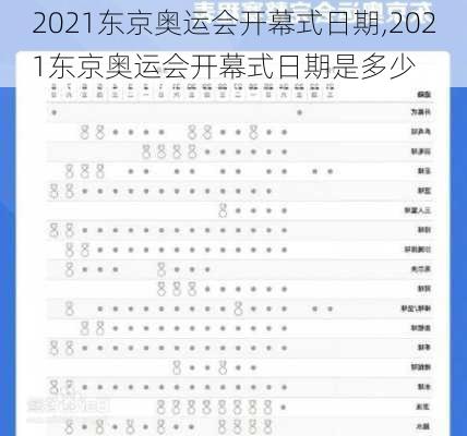 2021东京奥运会开幕式日期,2021东京奥运会开幕式日期是多少