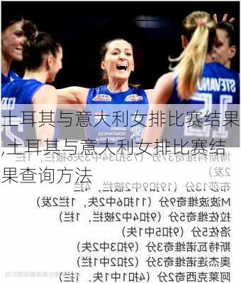 土耳其与意大利女排比赛结果,土耳其与意大利女排比赛结果查询方法