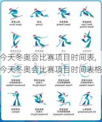 今天冬奥会比赛项目时间表,今天冬奥会比赛项目时间表格