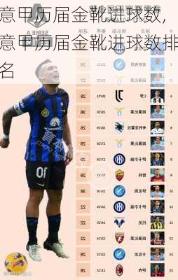 意甲历届金靴进球数,意甲历届金靴进球数排名