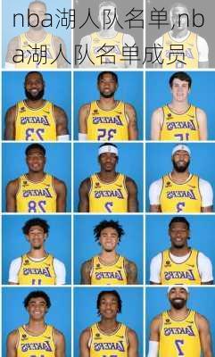 nba湖人队名单,nba湖人队名单成员