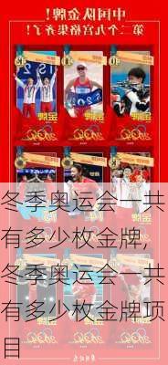 冬季奥运会一共有多少枚金牌,冬季奥运会一共有多少枚金牌项目