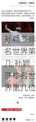孙颖莎排名世界第几,孙颖莎排名世界第几位