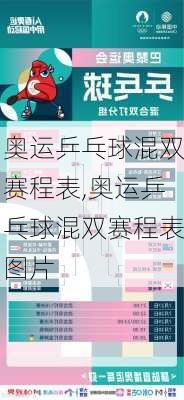 奥运乒乓球混双赛程表,奥运乒乓球混双赛程表图片