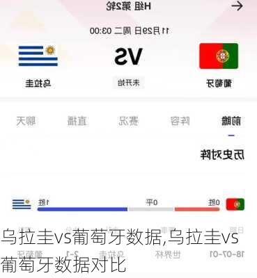 乌拉圭vs葡萄牙数据,乌拉圭vs葡萄牙数据对比