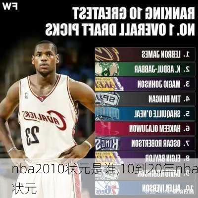 nba2010状元是谁,10到20年nba状元