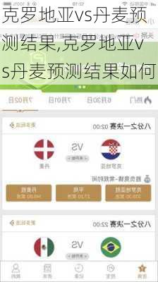 克罗地亚vs丹麦预测结果,克罗地亚vs丹麦预测结果如何