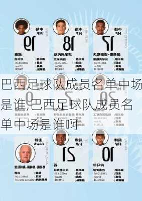 巴西足球队成员名单中场是谁,巴西足球队成员名单中场是谁啊