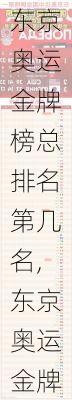 东京奥运金牌榜总排名第几名,东京奥运金牌榜总排名第几名了