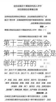 第十三届全运会,第十三届全运会是哪年召开的