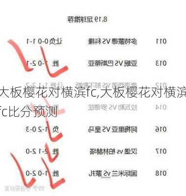 大板樱花对横滨fc,大板樱花对横滨fc比分预测