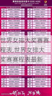 世界女排大奖赛赛程表,世界女排大奖赛赛程表最新