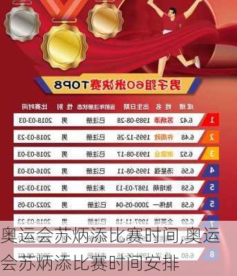 奥运会苏炳添比赛时间,奥运会苏炳添比赛时间安排