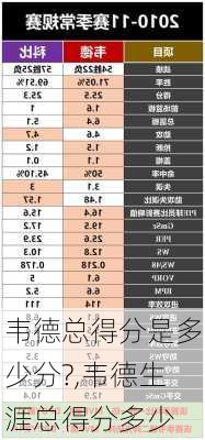 韦德总得分是多少分?,韦德生涯总得分多少