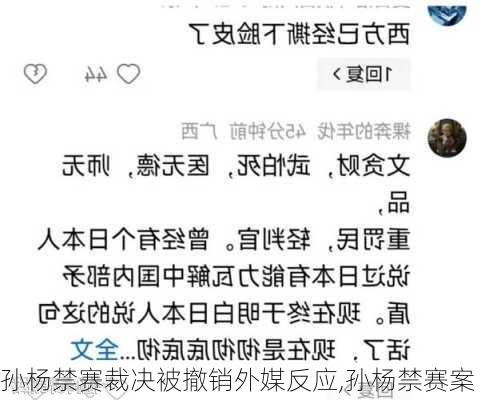 孙杨禁赛裁决被撤销外媒反应,孙杨禁赛案